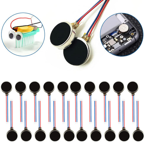 20PCS Vibration Motor DC3V 12000rpm Mini Vibration Motor Vibrating Motor for Cell Phone Electronic Device Repair Single Board Computers Project Cl...