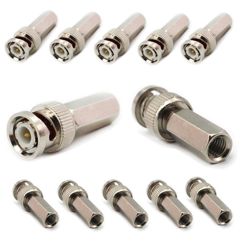 20PCS BNC Male Twist-on Coax Coaxial RG59 Connector for CCTV Security Camera...