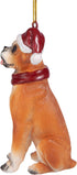 Design Toscano JH576303 Christmas Xmas Boxer Holiday Dog Ornaments, Full Color...