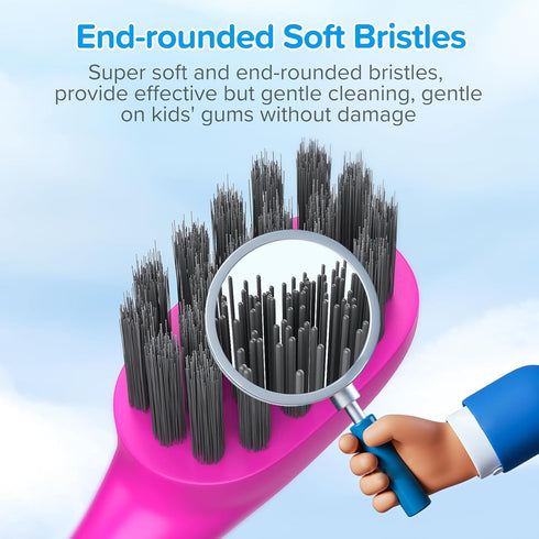 Replacement Toothbrush Heads Compatiable with BURST Kids Electric Toothbrush 10 Pack - Soft Charcoal Bristles for Gentle on gum and Deep Cleaning,...