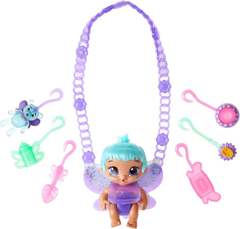 Baby Alive Glo Pixies Minis Carry ‘n Care Necklace, Lilac Pearl, 3.75-Inch Pixie Doll Toy with Doll Carrier and Nurturing Charm Necklace...