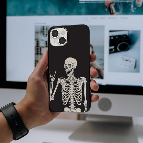 for iPhone 15 Plus Case Human Skeleton Posing Isolated Phone Case for Women Girls Slim Soft ShockProof Protective Cover Case for iPhone 15 Plus 6....