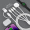 6FT/1.8M 4 in 2 Watch & Phone Charger Cable, MFi Certified, for Apple Watch/iPhone/AirPods, USB Type C, Lightning Compatible, Over-Current Protect...