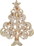 BriLove Women's Vintage Inspired Crystal Merry Christmas Holiday Wreath Brooch Pin...