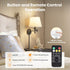 Rechargeable Light Bulbs with Remote Control Timer and 3 Color Temperature Options,Rechargeable Wall Sconce Puck Lights Battery Operated with Remo...