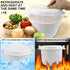 DOERDO Microwave Rice Cooker Round Microwave Food Container Vegetable Steamer Pot Microwave Cookware for Rice Chicken Pasta, 7.8x6.1 Inch...