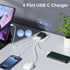 2Pack Flat USB C Wall Charger 40W Foldable & Slim Fast Charging Block 4Ports USB C Charger Block Cube Box Compatible with iPhone 15 Samsung, Pixel...