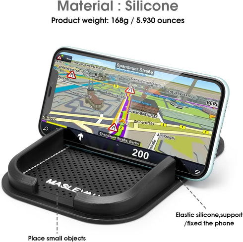 Anti Slip Pad Phone Holder for Car, Reusable Anti Slip Dashboard Pad with Heat Resistant and Damage Free Sticky Silicone Pads for Sunglasses, Keys...
