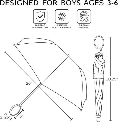 Nintendo Kids Umbrella, Super Mario Toddler and Little Boy Rain Wear for Ages 3-6...
