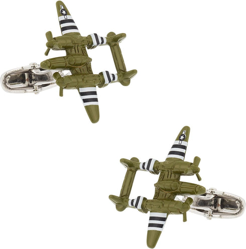 Cuff-Daddy War Plane Bomber Cufflinks with resentation Gift Box Perfect for Travel...