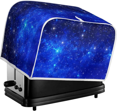 Toaster Cover 4 Slice Blue for Kitchen Galaxy Print Toaster Dust Cover, Washable & Waterproof for Kitchen Universal Size Microwave Oven Dustproof ...