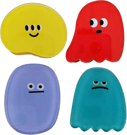 4 Grimace Clips Cute Smiley face Paper Clips Snack Bags Paper Note Stickers for Storage Learning Desktop Storage Organizing Kitchen Desktop...
