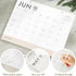 Elegant White & Beige Magnetic Calendar for Fridge April 2024 - September 2025 | Large 13.5x11 Inches 18-Month Fridge Calendar Magnet for Contempo...