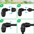 Upgraded 1/4" Drip Irrigation Elbow Fittings?24 Pieces Leak Free Lock Barbed 90 Degree Elbow Connectors for1/4 Inch Irrigation Tubing Quick Connec...