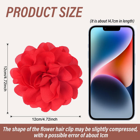 Dainty Red Rose Flower Brooch for Women Ladies, Delicate Hair Pin for Wedding Party Dance Banquet Ceremony – Versatile Floral Accessory for Clothi...
