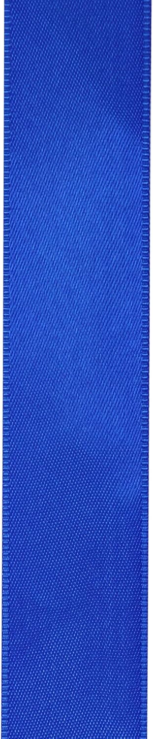 LIUYAXI Blue Stain Ribbon, 2" X Continuous 50 Yards, Double Faced Fabric Ribbon Perfect for Gift Wrapping Wedding Birthday Party Chair Sash Christ...