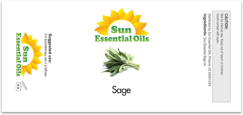 Sun Essential Oils 4oz - Sage Essential Oil - 4 Fluid Ounces...