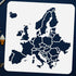 FINGERINSPIRE Europe Map Stencil 11.8x11.8 inch Hollow Out United Kingdom Germany France Italy Spain Map Drawing Stencil Reusable Europe Travel Pl...