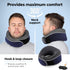 Travel Neck Pillow, Best Memory Foam Airplane Pillow for Head Support Soft Adjustable Pillow for Plane, Car & Home Recliner Use (Blue)...