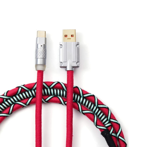USB C Keyboard Cable, 4.92Ft Boho Style Keyboard Cable for Mechanical Keyboard ?Red...