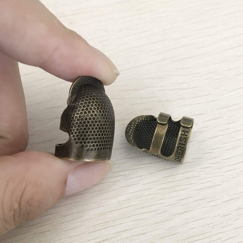 Sewing Thimble Finger Protector - Adjustable Finger Metal Shield Protector Pin Needles Sewing Quilting Craft Accessories DIY Sewing Supplies (S)...