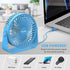 FARADAY USB Desk Fans 5 Inches Portable Table Fans 360° Head Rotation Small Personal Desktop Fan for Home Office, 3 Speeds, Blue...