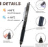 ParKoo Retractable Erasable Gel Pens Clicker Fine Point 0.7 mm, Make Mistakes Disappear, 3 Black/3 Blue Ink Pens with 4 Bonus Refills for Drawing ...