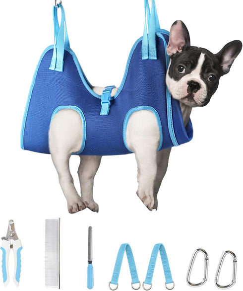 Supet Dog Grooming Hammock Harness for Cats Dogs, Relaxation Pet Grooming Hammock Restraint Dog & Small Animal Leashes Sling for Grooming Dog Groo...