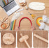 AHANDMAKER 8 Inch Wood Yarn Spinner Beginner's Spinning Kit Weaving Spinning Wheels with Drop Spindle for Crocheting Yarn Making Hand Carved......
