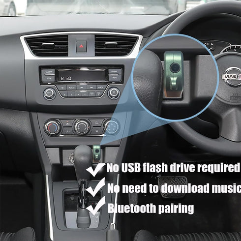 USB to Bluetooth Car Kit,Wireless Audio Adapter, Music Receiver for Home,Car Stereo Sound System,Portable Speskers,(Aux in) with 3.5mm Cable (H222...