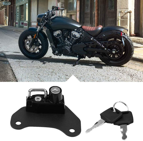 Qiilu Motorcycle Helmet Lock, Key Lock, Black, Compact...