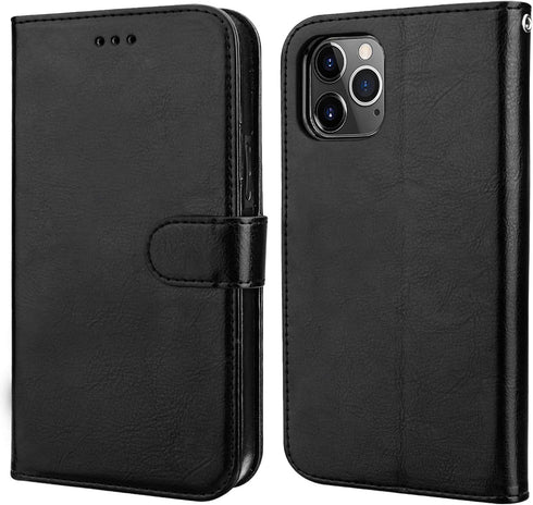 Bocasal for iPhone 11 Pro Wallet Case with Card Holder PU Leather Magnetic Detachable Kickstand Shockproof Wrist Strap Removable Flip Cover for iP...