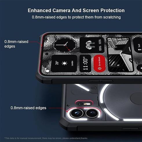 for Nothing phone 2 Transparent Case Ultra-thin Cover Soft TPU Bumper + Acrylic Clear Back Military Grade Airbags Shookproof Drop Protection for N...