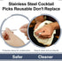 8" Stainless Steel Cocktail Picks, Bloody Mary Skewers (8inch, Set of 15 )...