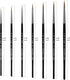 XDT#725 Fine Detail Brushes 7pcs Set, Detail Paint Brushes for Acrylic Oil Watercolor, Miniature Paint Brushes for Art Painting Body Painting Face...