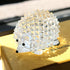 H&D HYALINE & DORA Cut Clear Crystal Hedgehog Animal Figurine Collection Glass Ornament...