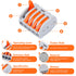 Delgada 65PCS Compact Lever Wire Connector Nuts kit,Reusable 2/3/4/5 Port Push-in Wiring Terminals kit for Stranded Solid and Flexible Wires Quick...
