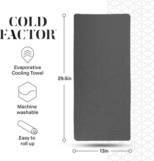 Cooling Neck Towel-Chill Pad Lasts 5 Hours Premium PVA Cooling Towel for Neck and Face-UPF 50+(Gray)...