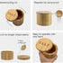 Salt Cellar, Bamboo Salt Box, Salt Container With Spoon, Salt Holder With Lid, Salt Shaker, Cumin and Pepper Bowl with Magnetic Swivel Lid...