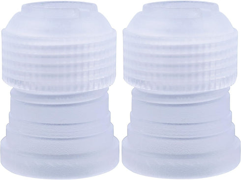 BronaGrand 10pcs Plastic Standard Couplers Pipe Tip Coupler Cake Decorating Couplers for Icing Nozzles,White...