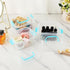 BTSKY 8 Pack Small Clear Plastic Storage Containers-4.5x3.3x2.7 Inch, Portable Mini Storage Box with Lid & Handle Multipurpose Craft Storage Conta...