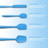 4 Piece Silicone Spatula Set, Flexible Heat Resistant Non-scratch Baking Cooking Rubber Spatulas with Stainless Steel Core, Blue...