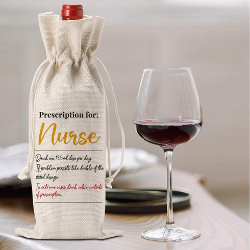 Funny Nurses Gifts for Women Wine Bag, Cool Gifts for Nurses, Nurses Day Wine Bag, Nurse Practitioner Gifts for Women, Nurses Retirement Appreciat...