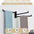 Swivel Hand Towel Holder 3 Bars, Angle Simple 304 Stainless Steel Hand Towel Rack, Folding Bathroom Towel Hanger Wall Mount, Matte Black...