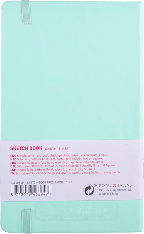 Talens Art Creation T9314-032M 452167 Talens Art Creation Sketchbook, Drawing Notebook, 5.1 x 8.3 inches (13 x 21 cm), Fresh Mint...