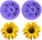 2PCS Sunflower Flowers Silicone Molds for Cake Topper Decoration, Premium Fondant Mold for DIY Chocolate Candy Jelly Resin Clay Crafts Mould Baby ...