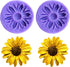 2PCS Sunflower Flowers Silicone Molds for Cake Topper Decoration, Premium Fondant Mold for DIY Chocolate Candy Jelly Resin Clay Crafts Mould Baby ...