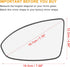 X AUTOHAUX Car Rearview Mirror Glass Replacement with Backing Plate Heated Left Side Driver Side for Chevrolet Cruze...