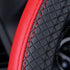 Rehomy D Shaped Breathable Leather Anti-Slip Car Steering Wheel Cover Flat Bottom 14.5-15.25 Universal Fit...