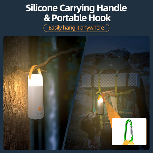 LED Camping Lantern ,3200mAh Rechargeable Battery Up to 350H Running Time Tent Light,430LM 4 Modes with Red Light,Portable Emergency Light for Pow...